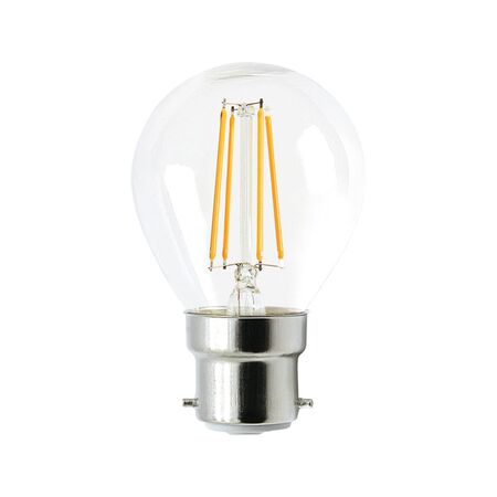 GLOBE LED ES F/RND DIMM Filament 4W 6000K CLR 400 Lm