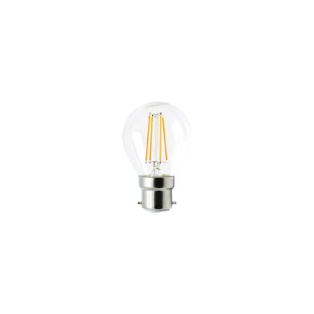 GLOBE LED ES F/RND DIMM Filament 4W 6000K CLR 400 Lm