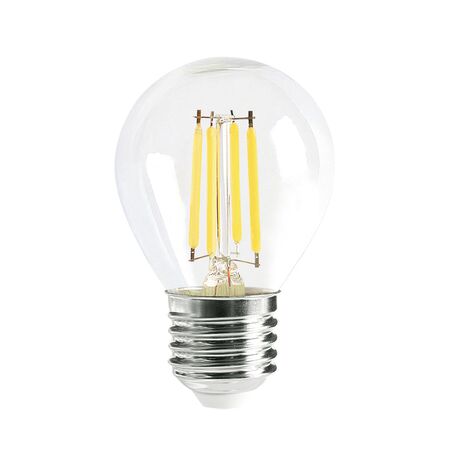 GLOBE LED SES F/RND DIMM Filament 4W 6000K CLR 400 Lm
