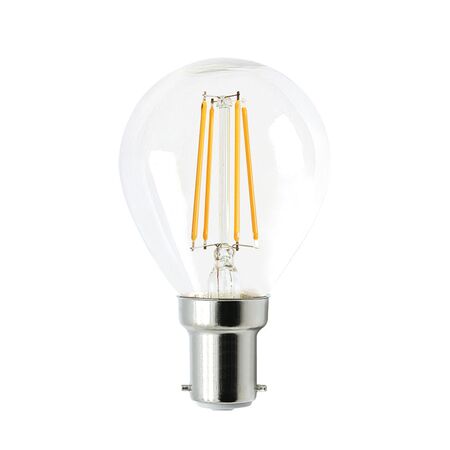 GLOBE LED ES F/RND DIMM Filament 4W 6000K CLR 400 Lm