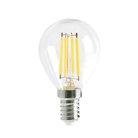 GLOBE LED SES F/RND DIMM Filament 4W 6000K CLR 400 Lm