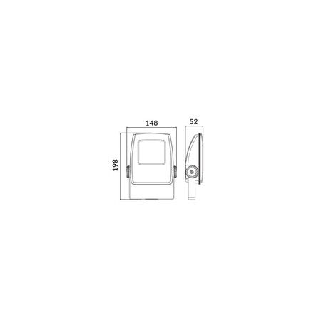 FLOOD 15W Blk 5K IP65 P/C 1200 Lm