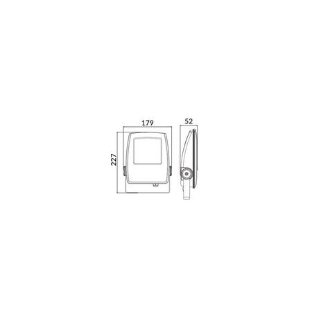 FLOOD 30W Blk 5K IP65 P/C 2200 Lm