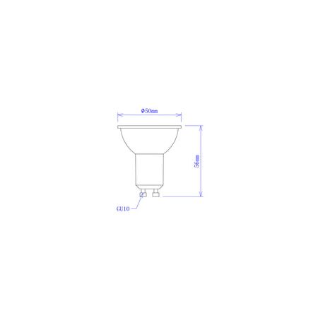 GLOBE LED AC GU10 5W Green Wh 50 Lm
