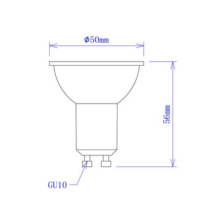 GLOBE LED AC GU10 5W Green Wh 50 Lm