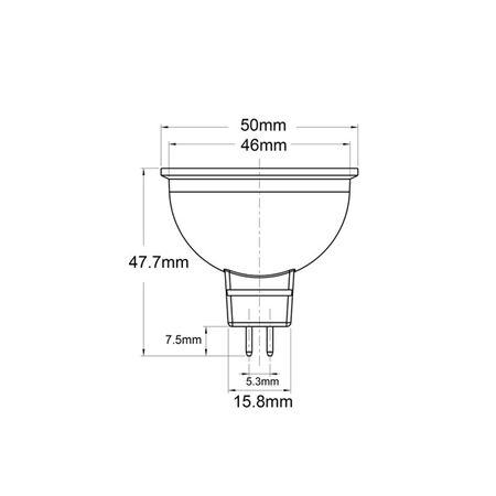 GLOBE LED 12V AC/DC MR16  6W 5000K Wh 495 Lm