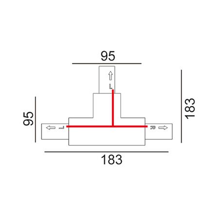 TRACK 1 Circuit 3 Wire End Cap WH