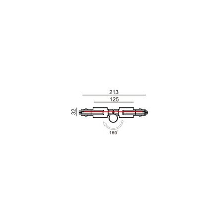 TRACK 1 Circuit 3 Wire T-Piece Connector - RIGHT1 WH