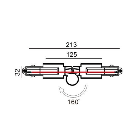 TRACK 1 Circuit 3 Wire Elbow Connector- RIGHT WH