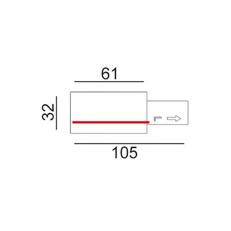 TRACK 1 Circuit 3 Wire Cross-Piece Connector WH