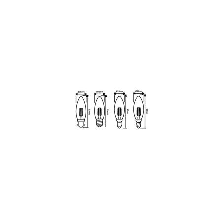 GLOBE LED BC CAN DIMM Filament 4W 2700K CLR 400 Lm