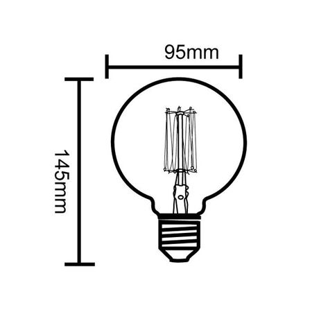 GLOBE CARBON BC G95 25W 2000K 50 Lm