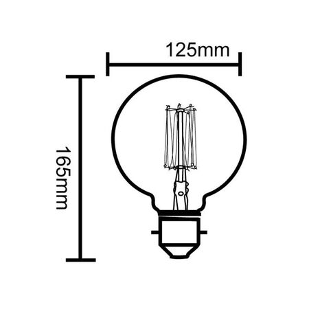 GLOBE CARBON ES G125 25W 2000K 50 Lm