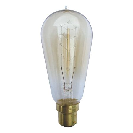 GLOBE CARBON BC ST57 PEAR 25W 2000K 50 Lm