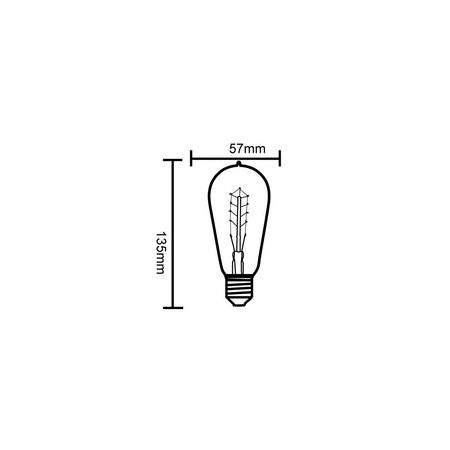 GLOBE CARBON ES ST57 PEAR 25W 2000K 50 Lm
