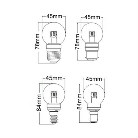 GLOBE LED SES F/RND 4W 5000K 300 Lm