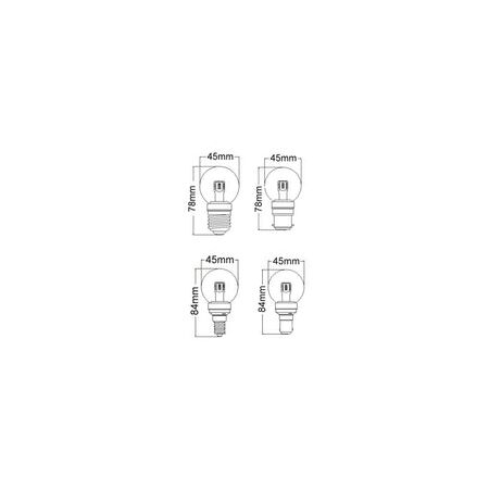 GLOBE LED SBC F/RND DIMM Filament 4W 6000K FR 400 Lm