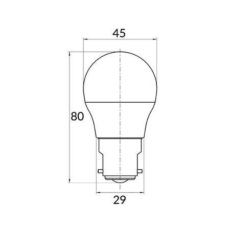 GLOBE LED BC F/RND 3W 5000K FR 260 Lm