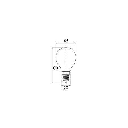 GLOBE LED BC F/RND 3W 5000K FR 260 Lm