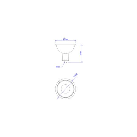GLOBE LED 12V AC/DC MR16 5W GREEN Wh 50 Lm