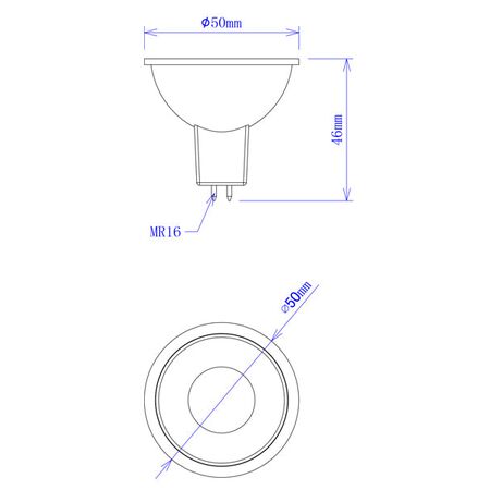 GLOBE LED 12V AC/DC MR16 5W RED Wh 50 Lm