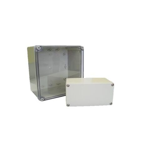 PS encl. IP67, 175x175x100, Transparent lid