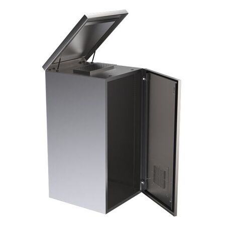 CERTECH 24RU 600mm Deep Stainless Steel Outdoor Wall Mount Cabinet, IP45 Rated