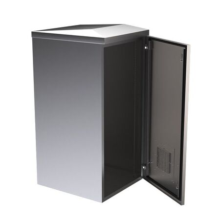 CERTECH 24RU 600mm Deep Stainless Steel Outdoor Wall Mount Cabinet, IP45 Rated