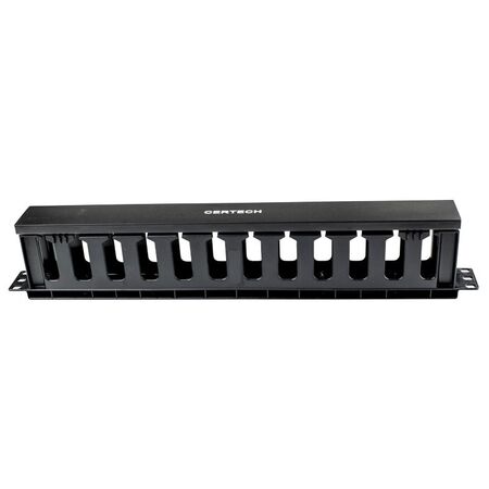 CERTECH 1RU Plastic Cable Management Bar w/ Cover. 87mm Deep