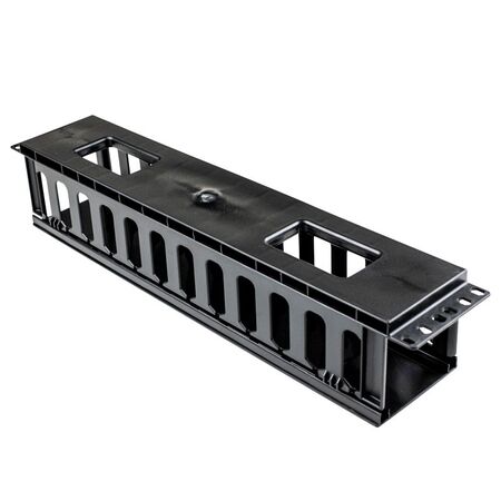 CERTECH 2RU Plastic Cable Management Bar w/ Cover. 87mm Deep