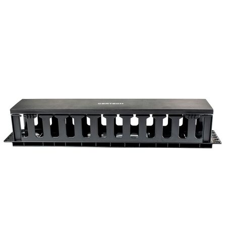 CERTECH 2RU Plastic Cable Management Bar w/ Cover. 87mm Deep