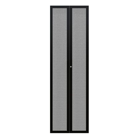CERTECH Perforated Steel Barn Doors for 45RU 600mm Wide Premier Series Racks, w/ Small Round Lock