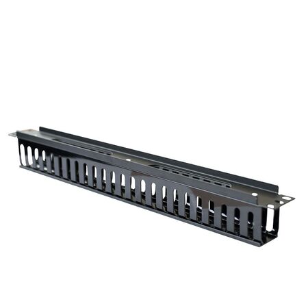 CERTECH 1RU Plastic Cable Management Bar w/ Cover. 50mm Deep