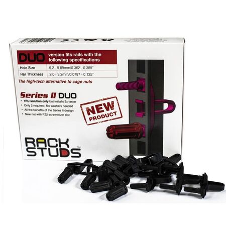 Rackstuds 50pc Pack, Duo 1RU Mounting Solution