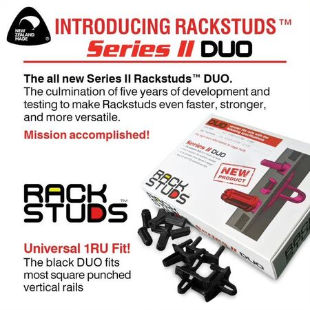 Rackstuds 50pc Pack, Duo 1RU Mounting Solution