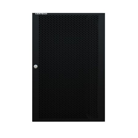 CERTECH Perforated Steel Door for 18RU Wall Mount Racks, w/ Small Round Lock
