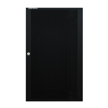 CERTECH Perforated Steel Door for 24RU Wall Mount Racks, w/ Small Round Lock