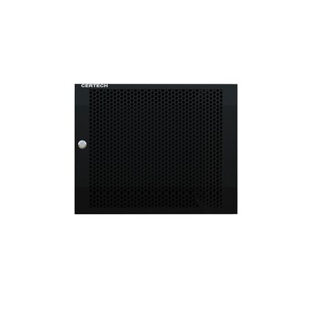CERTECH Perforated Steel Door for 9RU Wall Mount Racks, w/ Small Round Lock