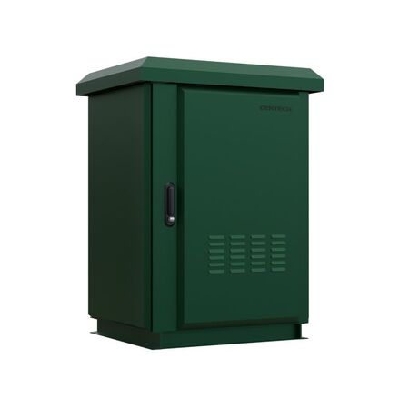 CERTECH 18RU 600mm Deep Outdoor Freestanding Cabinet. IP45 Rated, Forest Green **Made to Order**