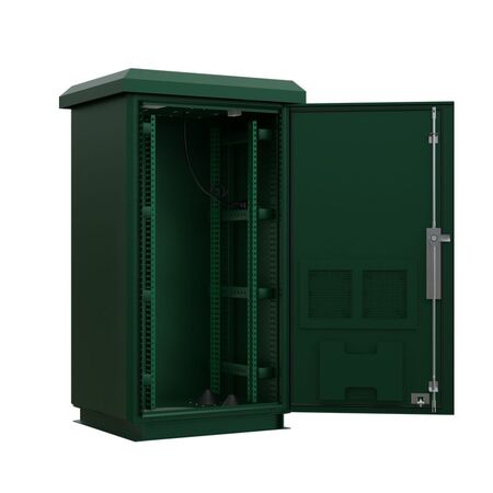 CERTECH 24RU 600mm Deep Outdoor Freestanding Cabinet. IP45 Rated, Forest Green **Made to Order**