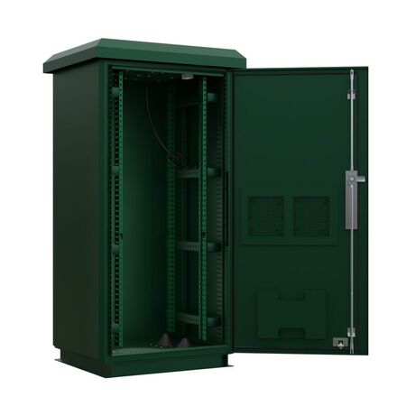 CERTECH 27RU 600mm Deep Outdoor Freestanding Cabinet. IP45 Rated, Forest Green **Made to Order**