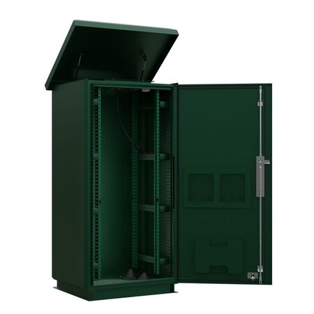 CERTECH 27RU 600mm Deep Outdoor Freestanding Cabinet. IP45 Rated, Forest Green **Made to Order**