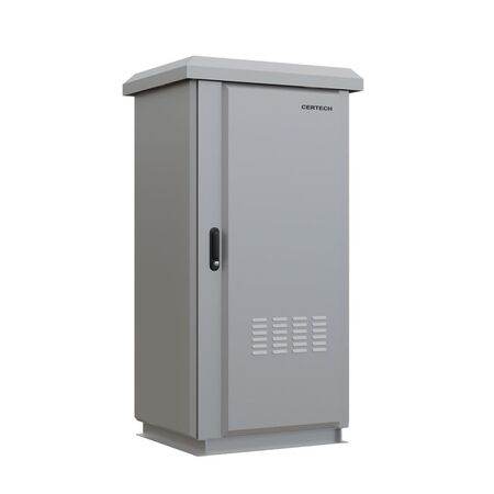 CERTECH 27RU 600mm Deep Outdoor Freestanding Cabinet. IP45 Rated, Grey