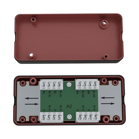 Cat6A UTP Inline Coupler, Punch Down.