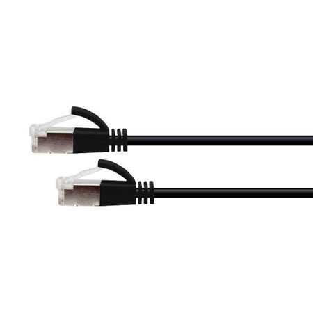 CERTECH Cat6A 34AWG S/FTP 10G RJ45 Patch Lead, Black LSZH Jacket, 3m