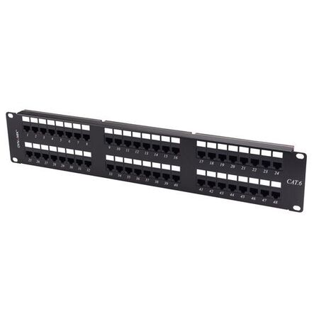 CERTECH 2RU 48 Port 19" Cat6 UTP Patch Panel