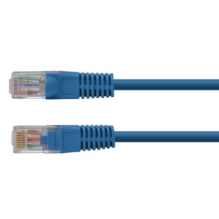 CERTECH Cat6 24AWG U/UTP RJ45 Patch Lead, 5m, Blue PVC Jacket
