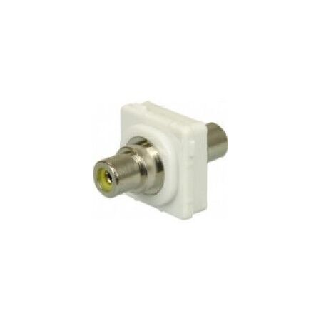 RCA-RCA Connector for Australian Style Wall Plates, Yellow