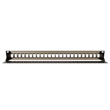 CERTECH 1RU 19" 24 Port Patch Panel Suitable for STP & UTP Applications, with Rear Support Bar