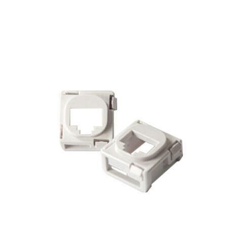 White Bezel for Keystone Jacks to fit Australian Style Wall Plates, 10pc Pack